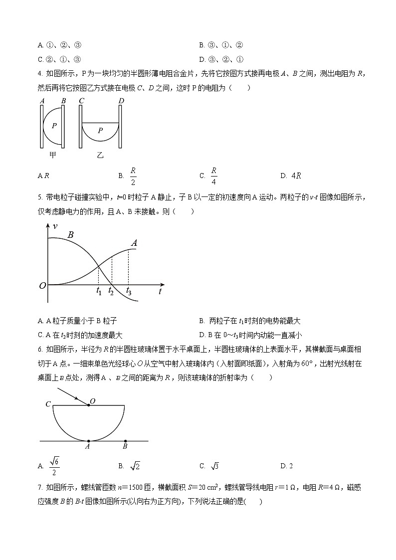 2023届湖南省岳阳县第一中学高三（上）入学考试物理试题（word版）第2页