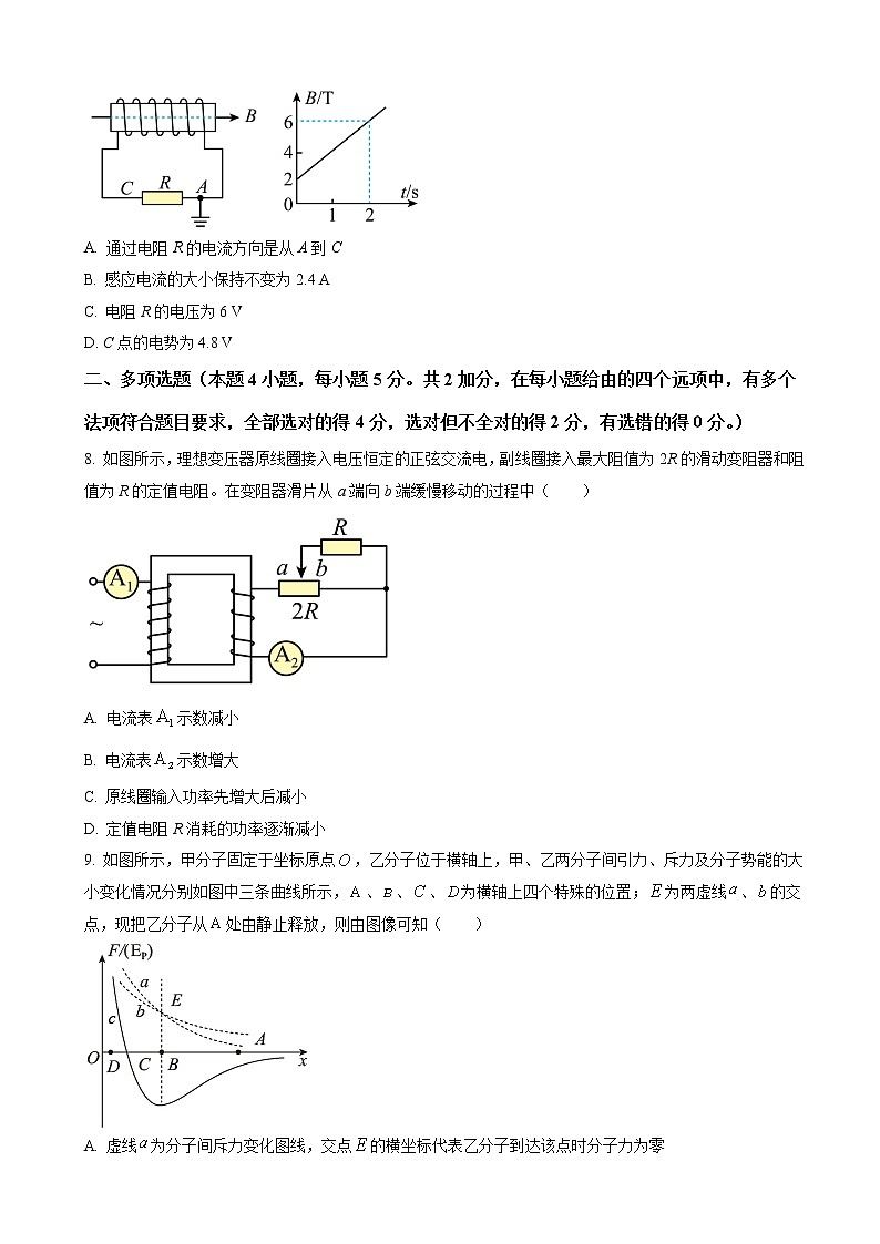 2023届湖南省岳阳县第一中学高三（上）入学考试物理试题（word版）第3页