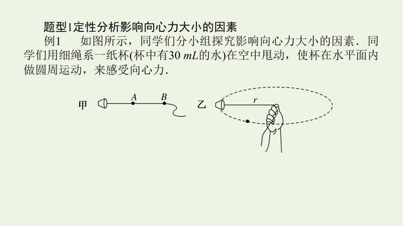 高考物理一轮复习实验6探究影响向心力大小的因素课件07