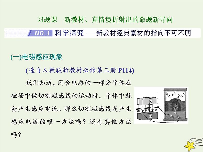 高考物理二轮复习第10章电磁感应习题课新教材真情境折射出的命题新导向课件第1页