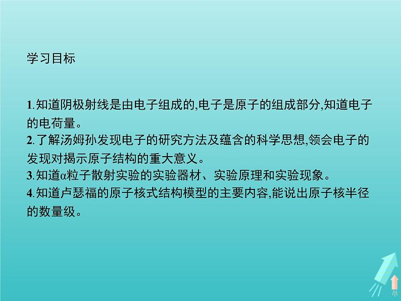 人教版（2019）高中物理选择性必修第三册第4章原子结构和波粒二象性3原子的核式结构模型课件02