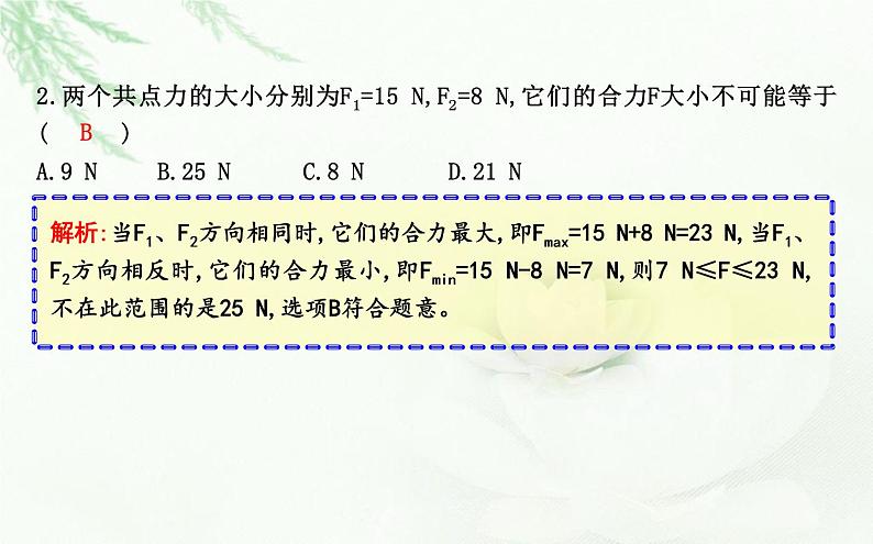 人教版高中物理必修第一册第三章4课时1力的合成与分解课件第6页