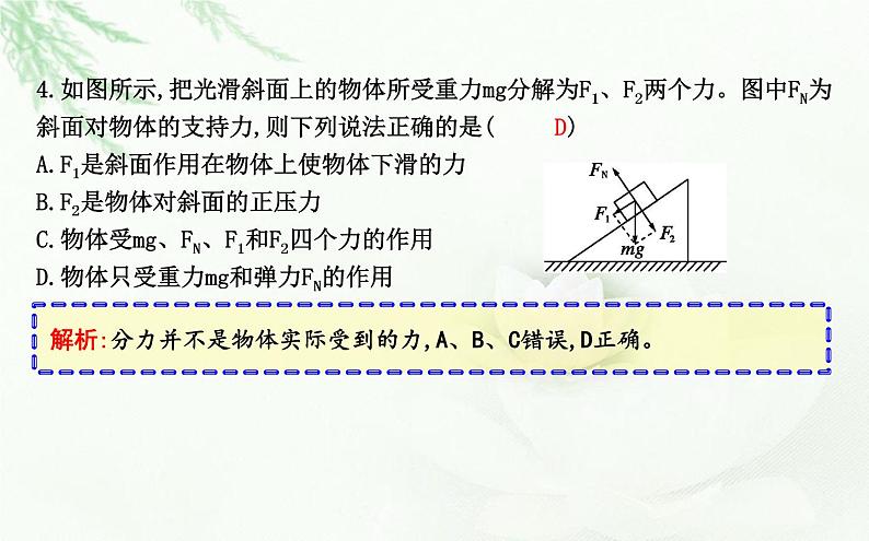 人教版高中物理必修第一册第三章4课时1力的合成与分解课件第8页