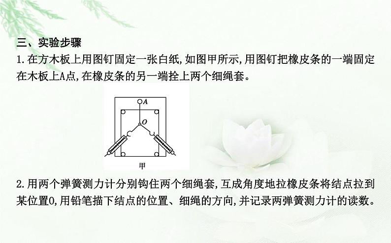 人教版高中物理必修第一册第三章4课时2实验探究两个互成角度的力的合成规律课件第5页