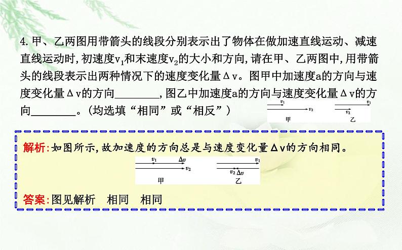 人教版高中物理必修第一册第一章4速度变化快慢的描述—加速度课件第8页