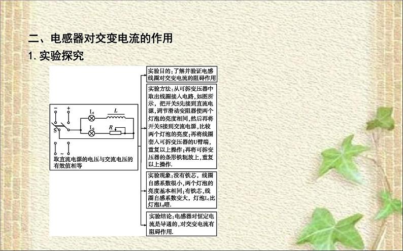 2022-2023年高考物理一轮复习 电感器和电容器对交变电流的作用 课件第3页