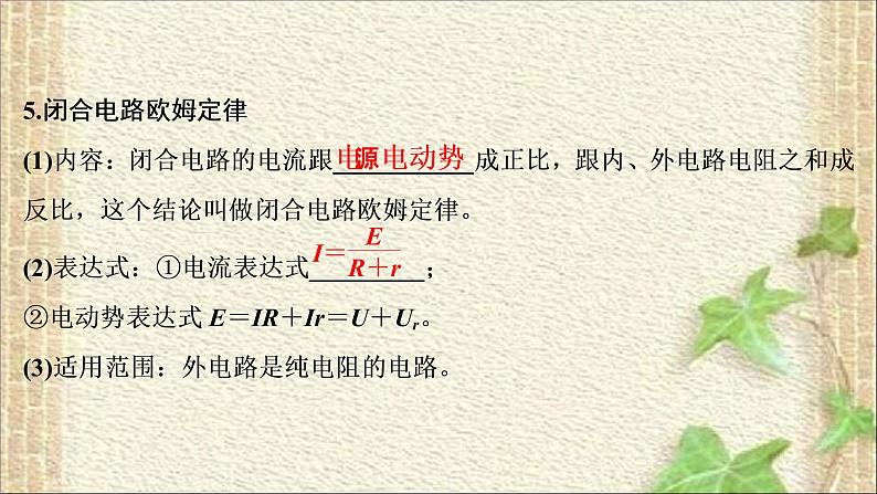 2022-2023年高考物理一轮复习 电路及其应用 课件08