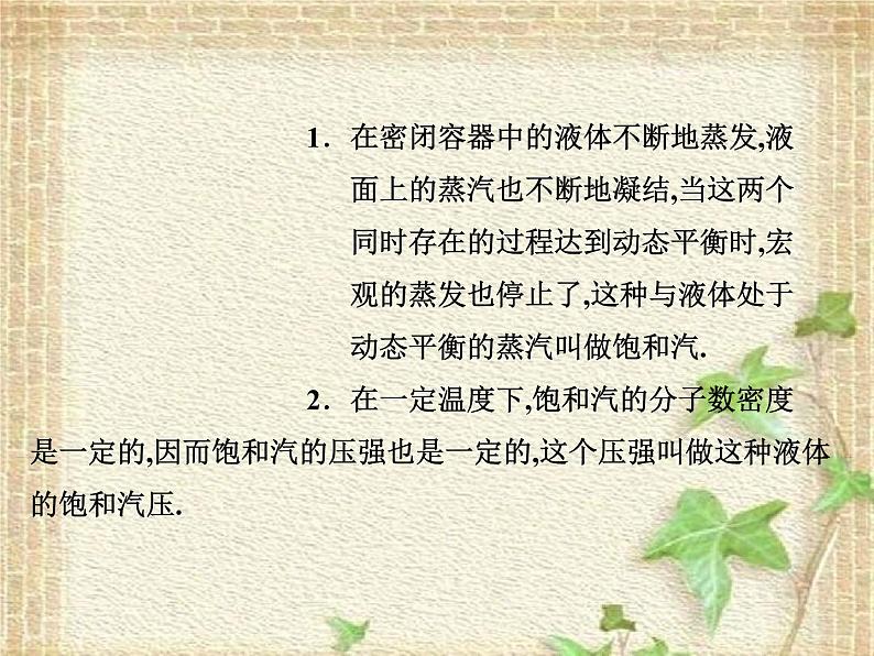 2022-2023年高考物理一轮复习 饱和汽与饱和汽压 物态变化中的能量交换 课件第2页