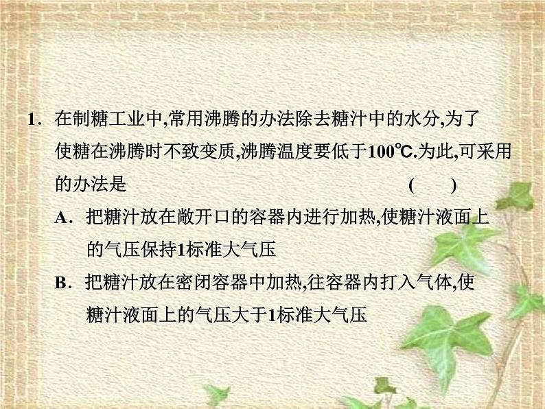 2022-2023年高考物理一轮复习 饱和汽与饱和汽压 物态变化中的能量交换 课件第6页