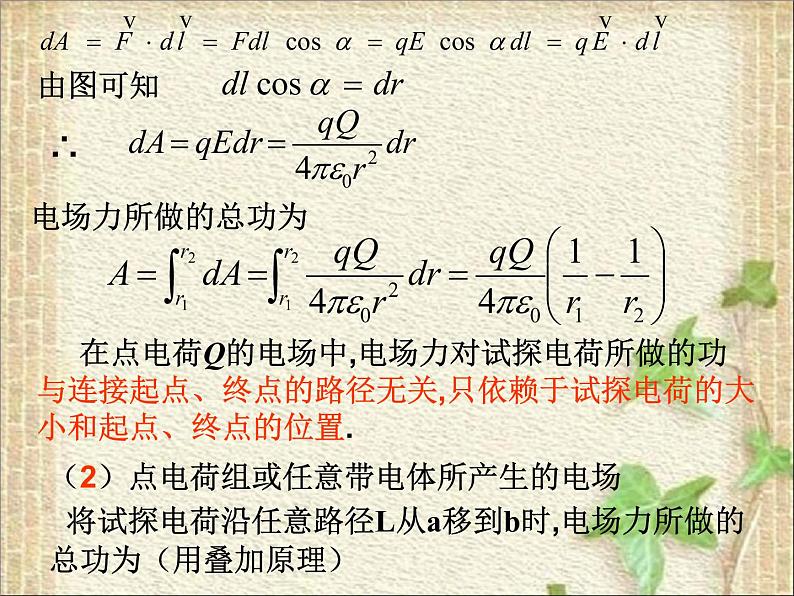 2022-2023年高中物理竞赛 电场1.6电势 课件02