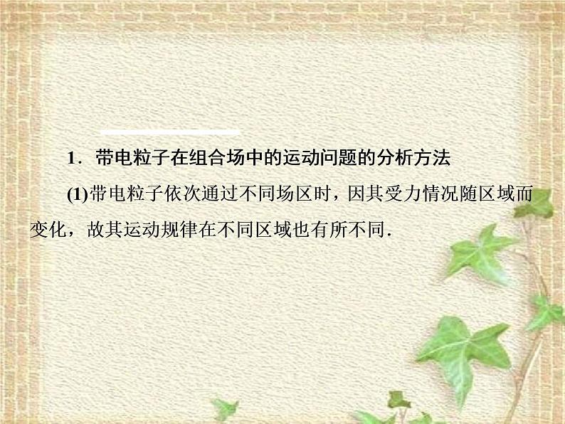 2022-2023年高考物理一轮复习 带电粒子在复合场中运动问题的处理方法 课件第2页