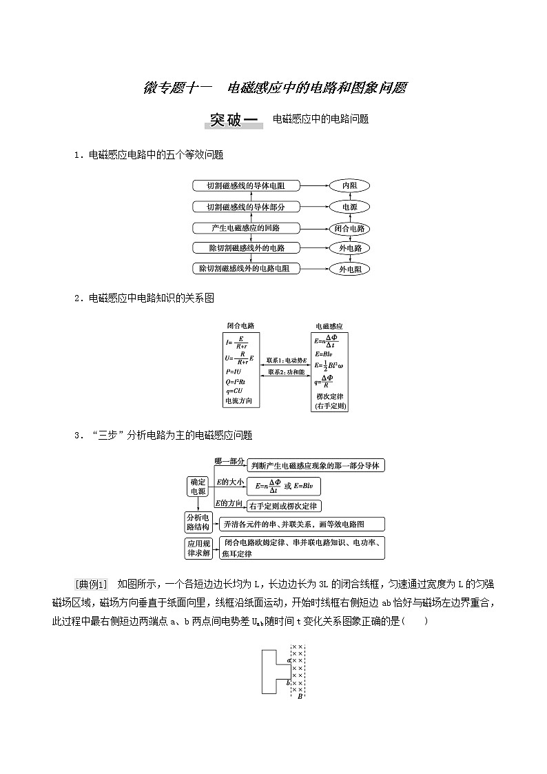 高考物理一轮复习第10章电磁感应微专题11电磁感应中的电路和图象问题学案01