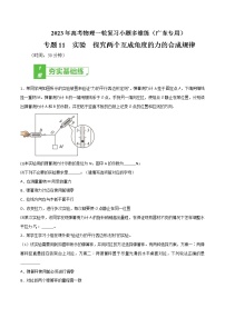 专题11  实验  探究两个互成角度的力的合成规律——2023年高考物理一轮复习小题多维练（广东专用）