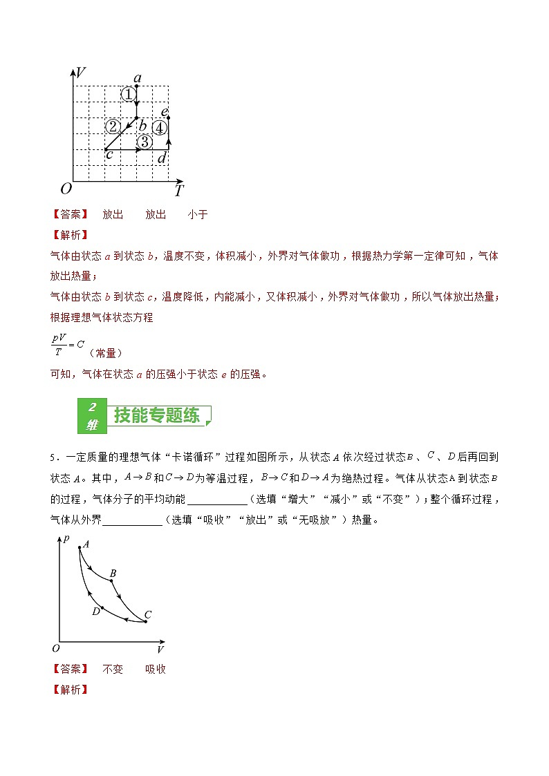 专题72 热力学定律——2023年高考物理一轮复习小题多维练（广东专用）（解析版）第3页