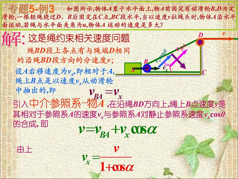 2022-2023年高中物理竞赛 物系相关速度课件06