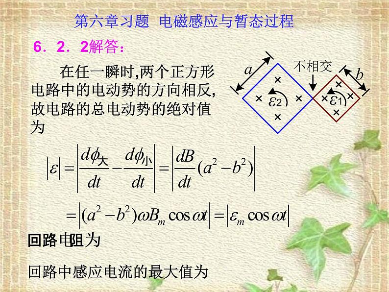 2022-2023年高中物理竞赛 电磁感应与暂态过程课件01