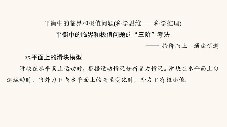 高考物理一轮复习第2章相互作用核心素养提升课件第2页