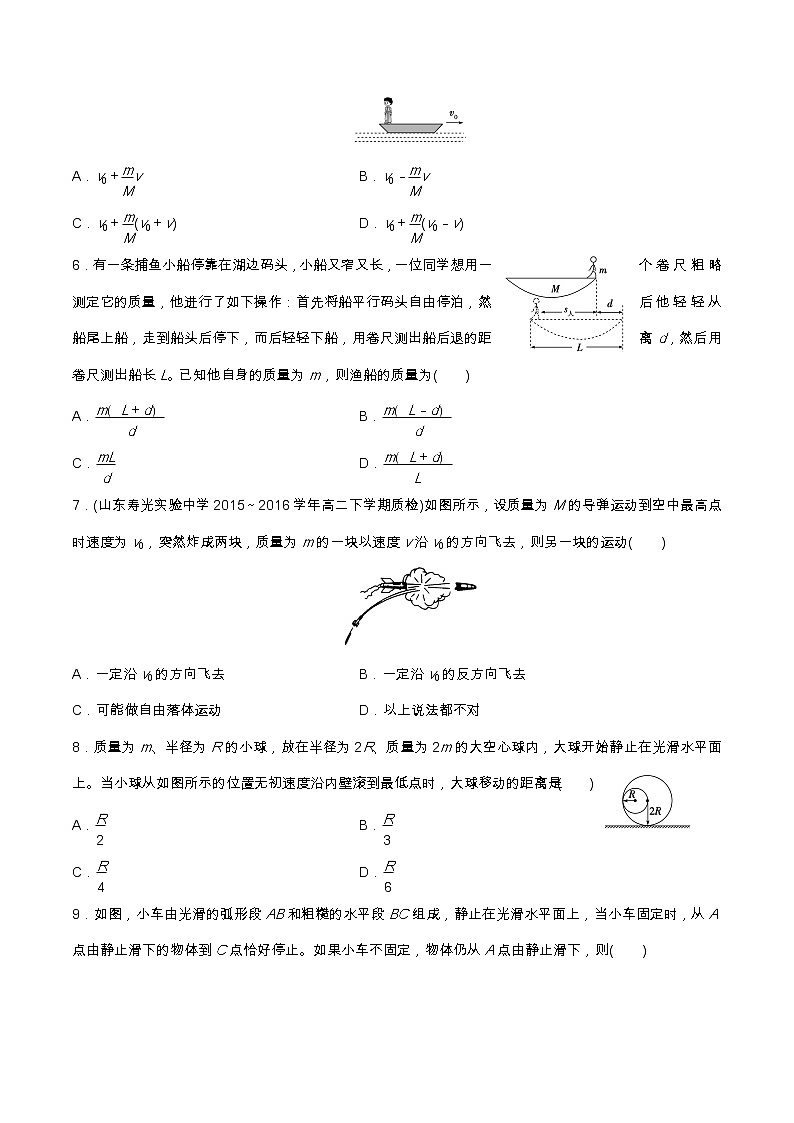 1.6反冲现象 火箭提升优化（含解析）-2023学年【新教材】人教版（2019）高中物理选择性必修第一册 试卷02