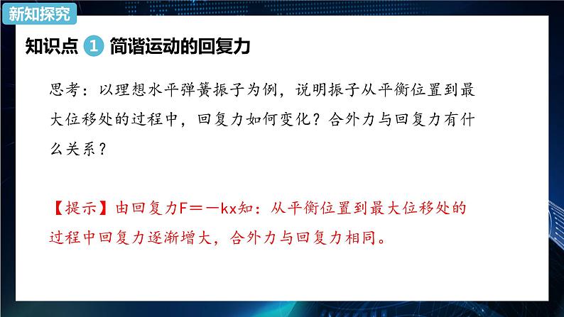 2.3简谐运动的回复力和能量 课件-【新教材】人教版（2019）高中物理选择性必修第一册07