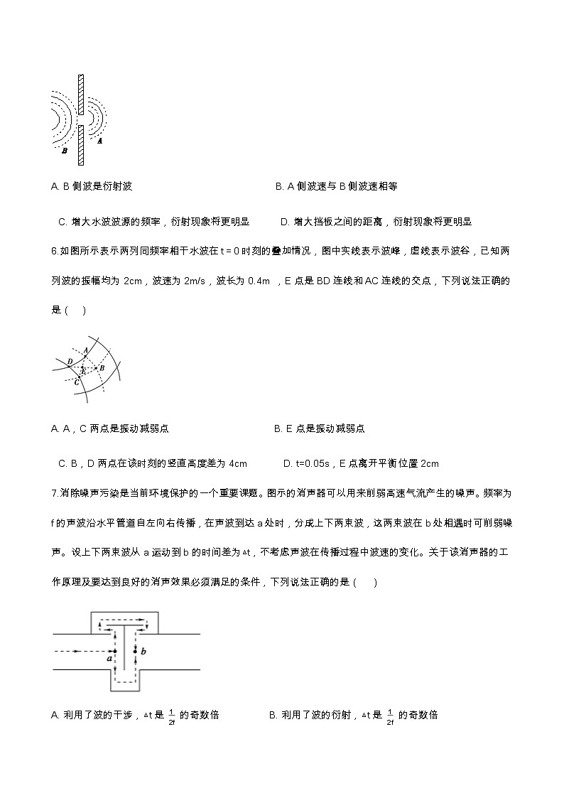 3.4波的干涉基础达标（含解析）-2023学年【新教材】人教版（2019）高中物理选择性必修第一册 试卷02