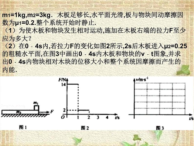 2022-2023年高考物理一轮复习 功能关系——滑块课件04