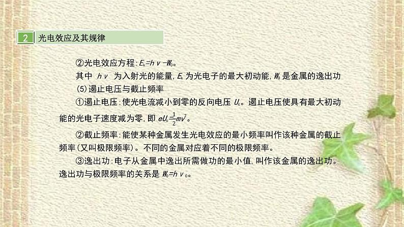 2022-2023年高考物理一轮复习 光电效应　波粒二象性课件05