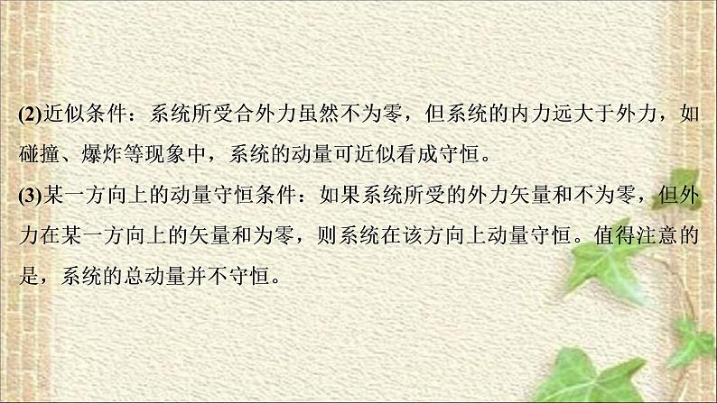 2022-2023年高考物理一轮复习 动量和动量守恒定律课件07