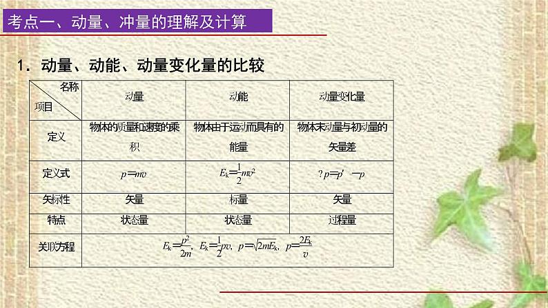 2022-2023年高考物理一轮复习 动量课件02