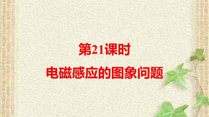 2022-2023年高考物理一轮复习 电磁感应图像问题课件第1页