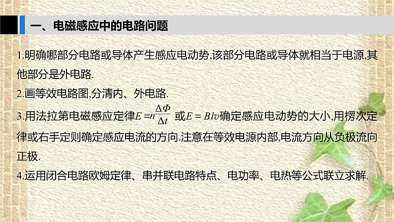 2022-2023年高考物理一轮复习 电磁感应中的电路、电荷量及图象问题课件第2页