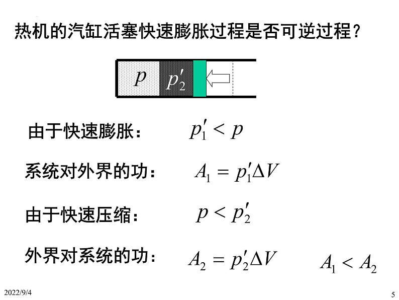 2021-2022学年高二物理竞赛课件：可逆过程与不可逆过程第5页