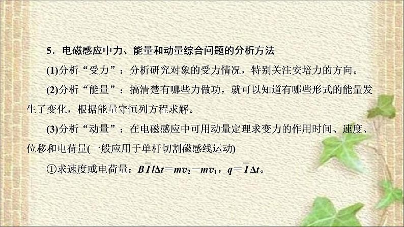 2022-2023年高考物理一轮复习 电磁感应定律及应用课件05