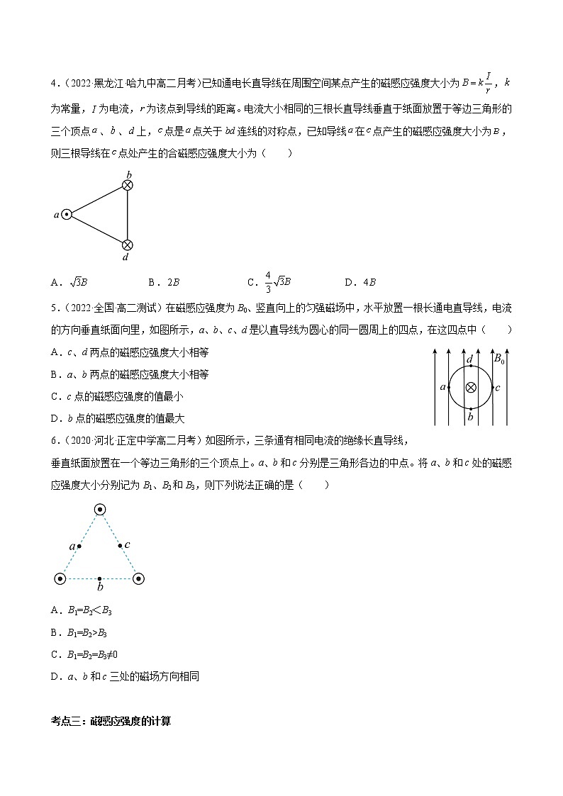 13.2 磁感应强度　磁通量-2023学年高二物理精讲与精练高分突破考点专题系列（人教版2019必修第三册）第3页