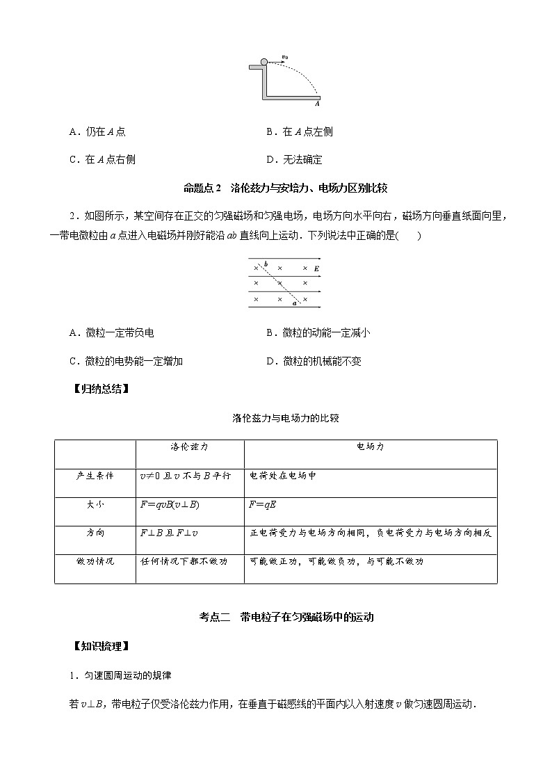 第2节　磁场对运动电荷的作用（原卷版）第2页
