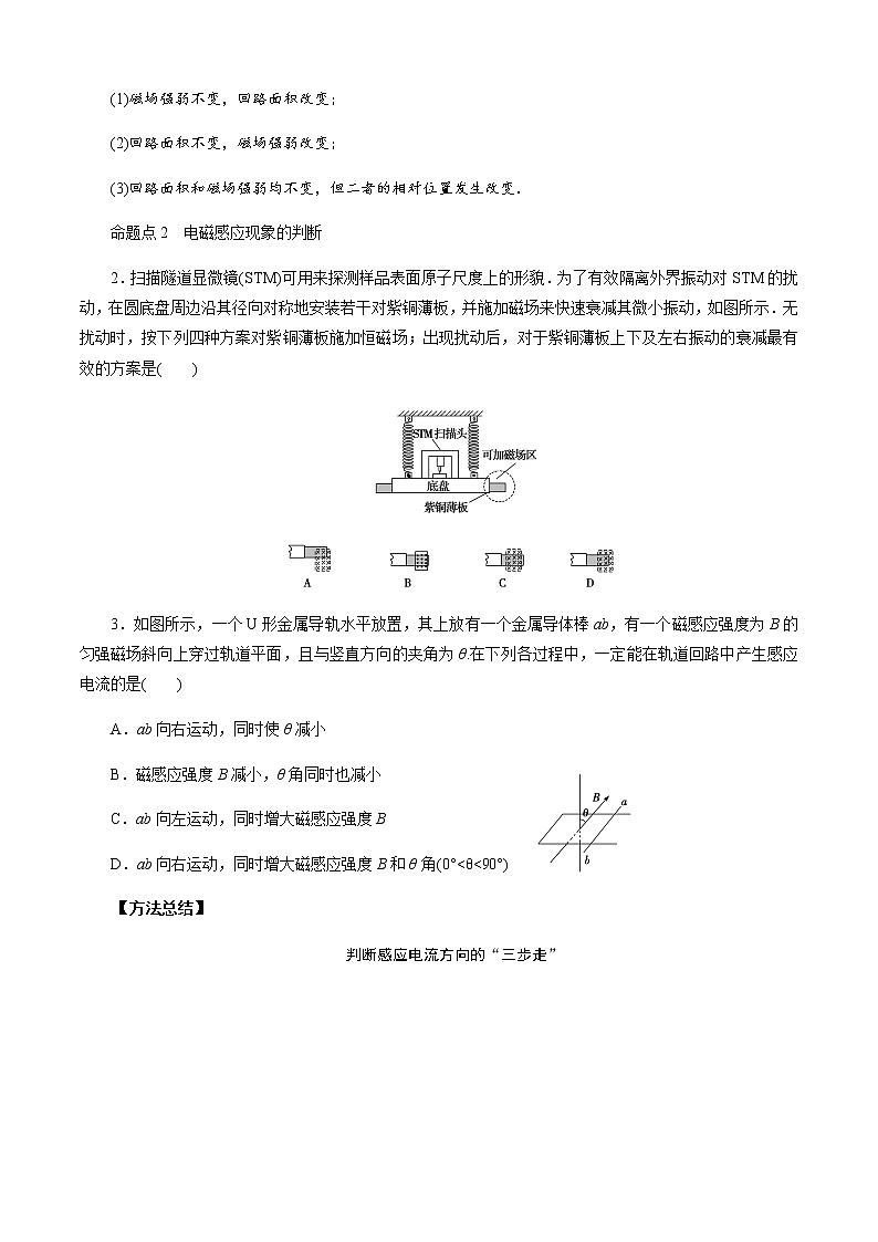 第1节  电磁感应现象　楞次定律（原卷版）第2页