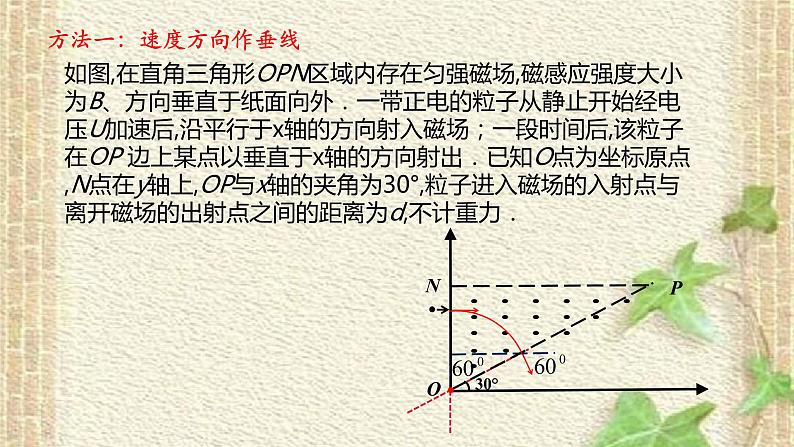 2022-2023年高考物理一轮复习 带电粒子在有界磁场中的运动轨迹五种方法制图后最新课件第8页