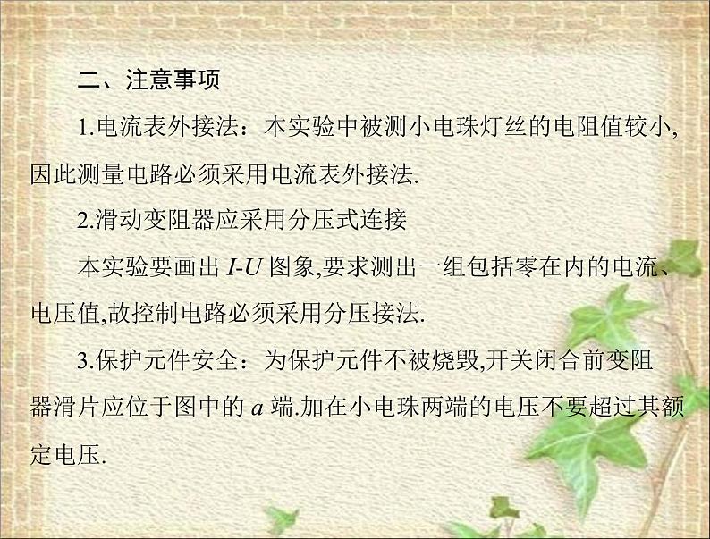 2022-2023年高考物理一轮复习 描绘小电珠的伏安特性曲线课件第2页
