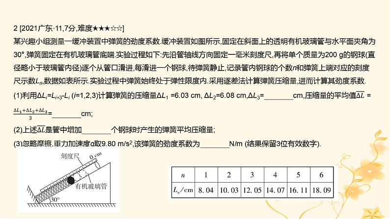 高考物理二轮复习精练专题十七实验探究课件05