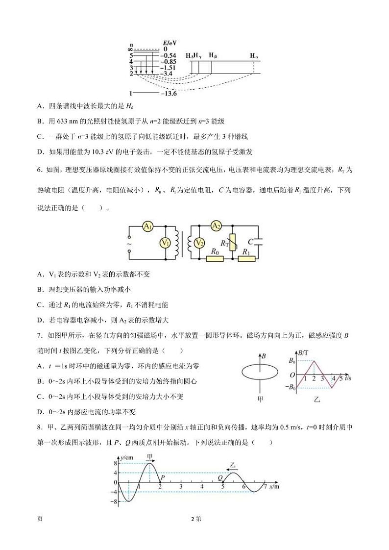 2023届江苏省南京市南京外国语中学等六校联合体高三8月联合调研考试 物理（PDF版）02