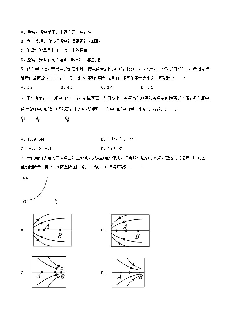 第九章 静电场及其应用A卷-2022-2023学年高二物理单元精编必做卷（人教版2019必修第三册）02