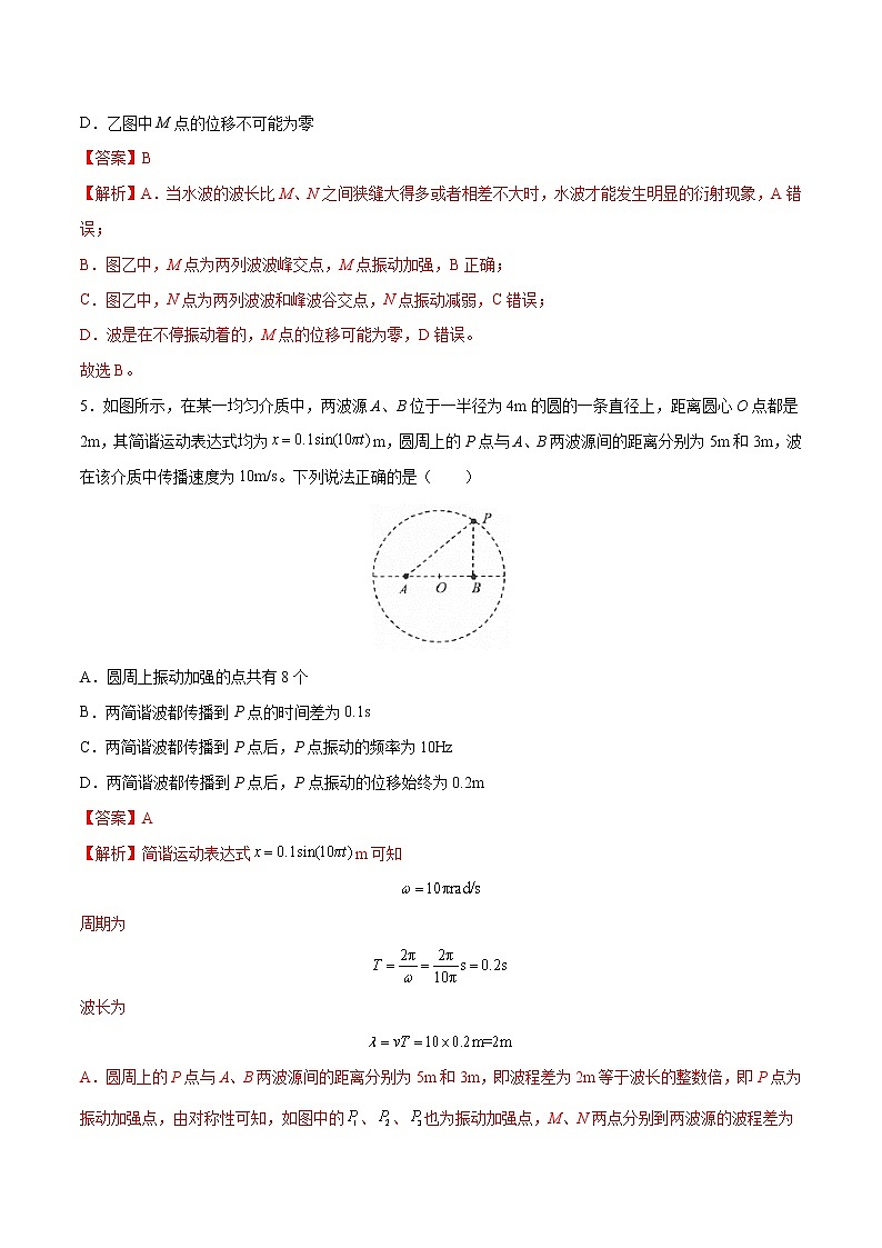 第三单元+机械波+（B卷·提升能力）-2022-2023学年高二物理同步单元AB卷（人教版2019选择性必修第一册）03