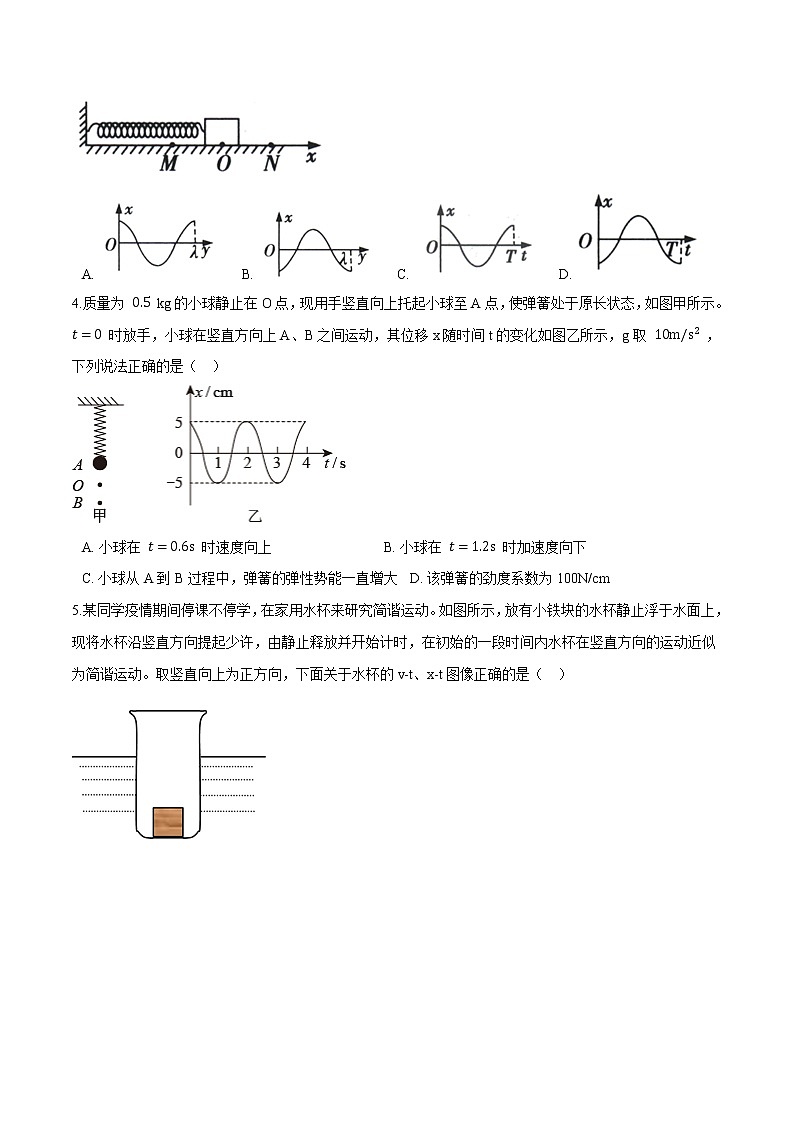 2.2简谐运动的描述-高二物理优化训练（2019人教版选修第一册）02