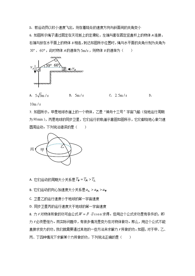 2021-2022学年河北省衡水市第十四中学高一下学期二调考试物理试卷第3页