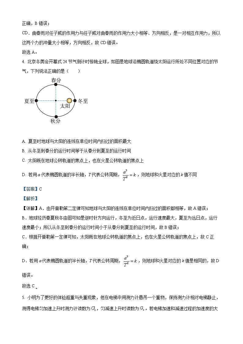 精品解析：湖北省孝感市新高考联考协作体2022-2023学年高二上学期9月联考物理试题（解析版）第3页