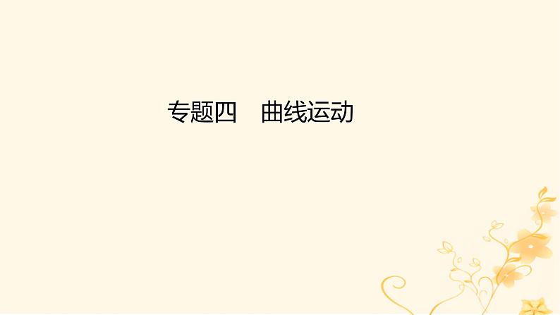 高考物理二轮复习精练专题四曲线运动课件01