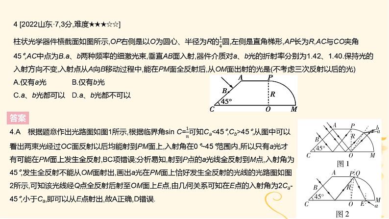 高考物理二轮复习精练专题十四光学课件06