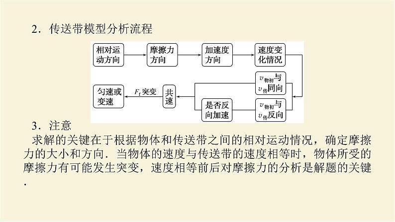 新人教版高中物理必修第一册第四章运动和力的关系拓展课四动力学中的传送带模型和板块模型课件第4页