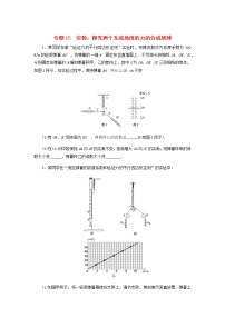 高考物理微专题小练习专题15实验：探究两个互成角度的力的合成规律含答案