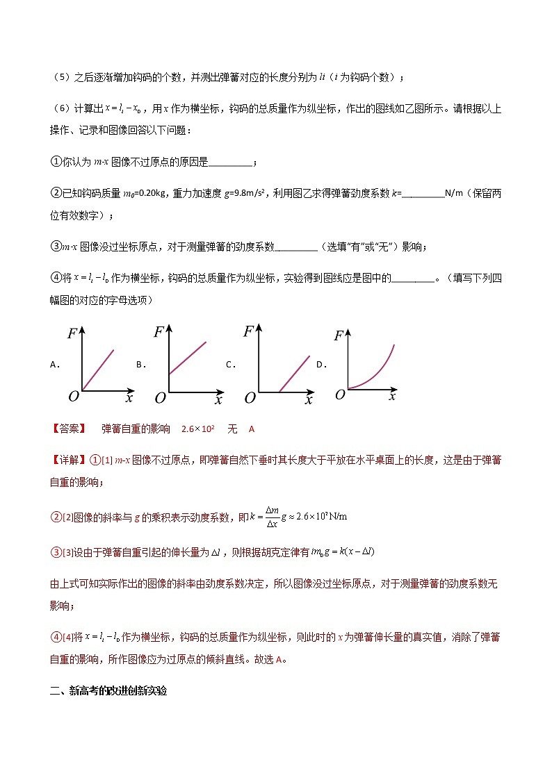 专题12 探究弹簧弹力与形变量的关系（解析版）第3页