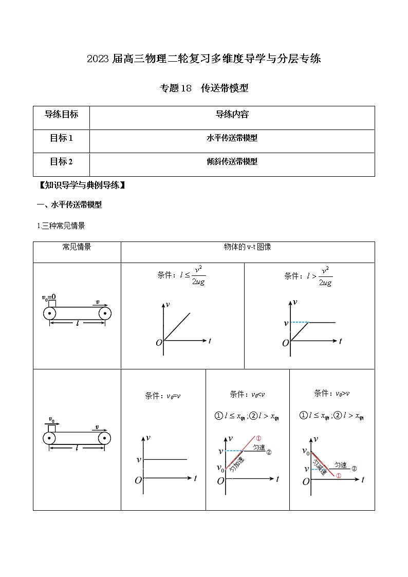 专题18  传送带模型（解析版）第1页